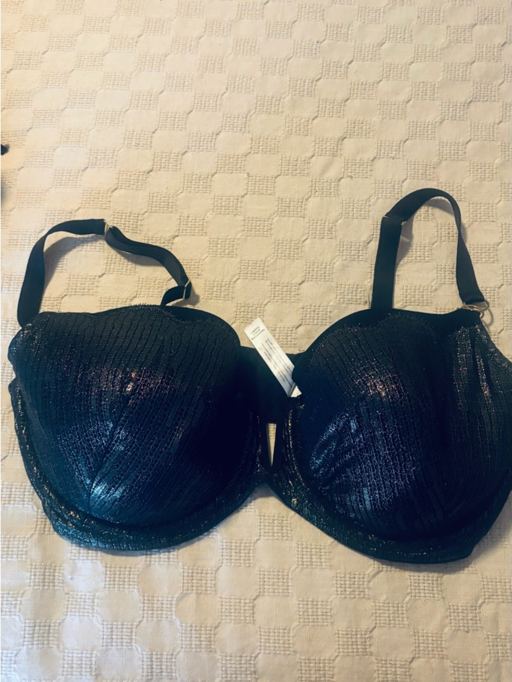 Victoria's Secret Black Shimmery Underwire Bra